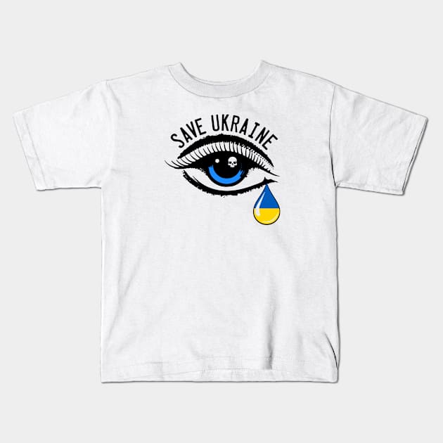 SAVE UKRAINE Kids T-Shirt by LILNAYSHUNZ